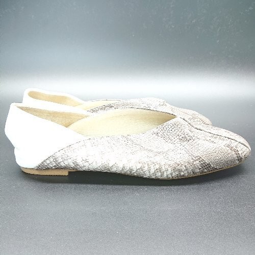 Oriental Traffic Square Toe Python Pattern Pumps … - image 4