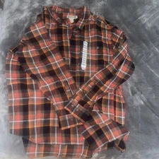 Duluth Trading Co Men's Long Sleeve Relaxed Fit Flannel Shirt Plaid Size 2XL