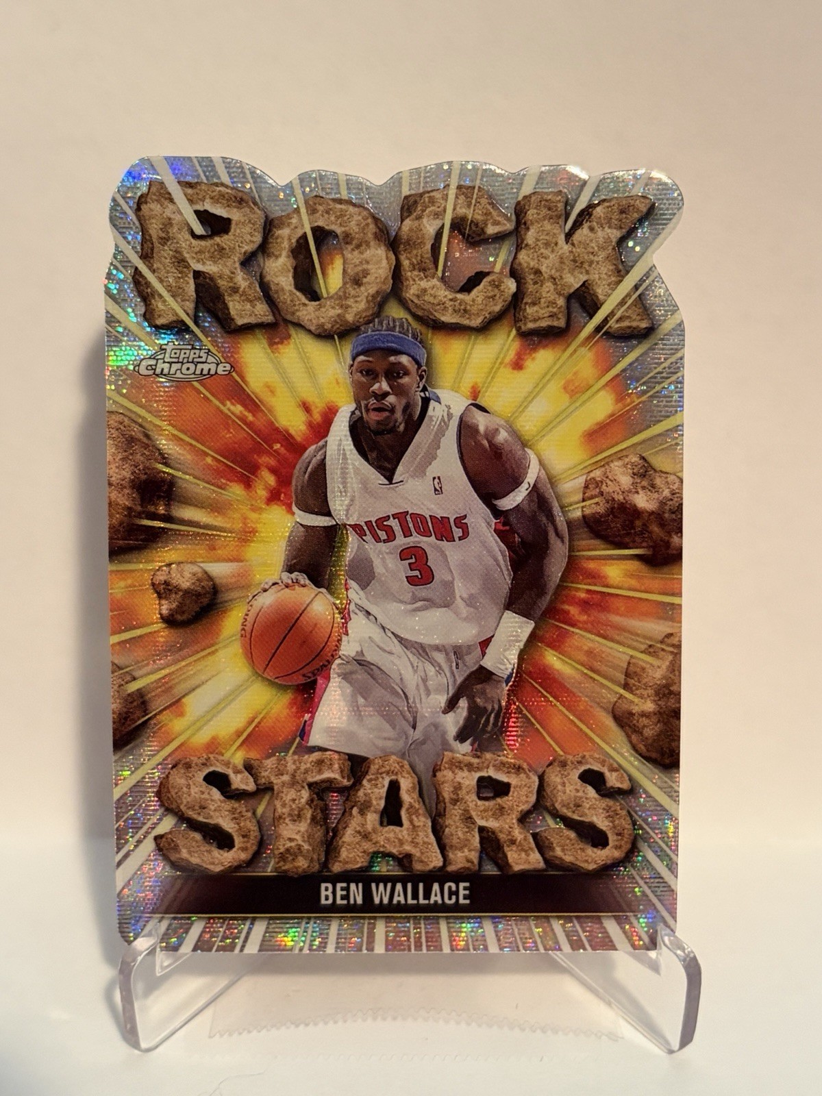 Topps 2025-26 Chrome Rock Stars Ben Wallace RS-14 Detroit Pistons Case Hit SSP