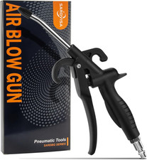 High Volume Air Blow Gun with Rubber Guard Air Flow Nozzle, Industrial Household