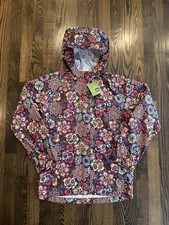 NWT Girl  s REI Cascade Hooded Jacket Forest Wood Print Youth Medium 10-12 