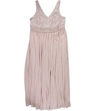 City Studio Womens Glitter Lace Gown Dress, Pink, Plus Size, 24W