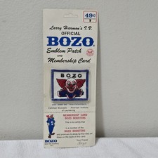1960's BOZO the CLOWN Patch / Membership Card Vintage USA