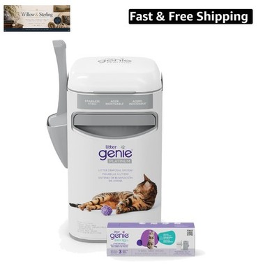 Platinum Pail Made of Durable Stainless Steel Includes 1 Easy Roll Refill