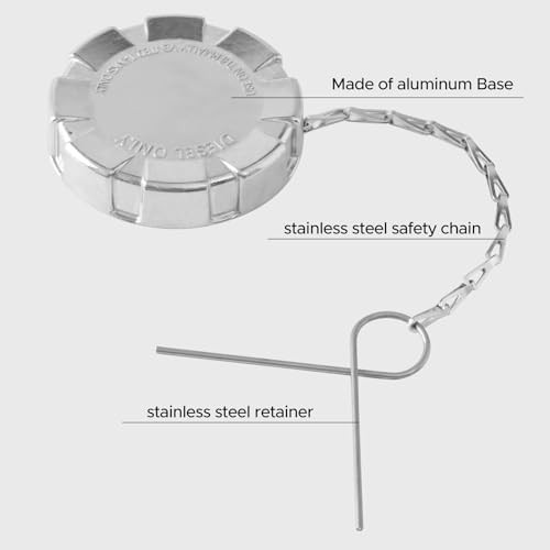 Fuel Tank cap Gas Cap - Non-Locking, Solid, 3 In 1/2 in for Kenworth Trucks 