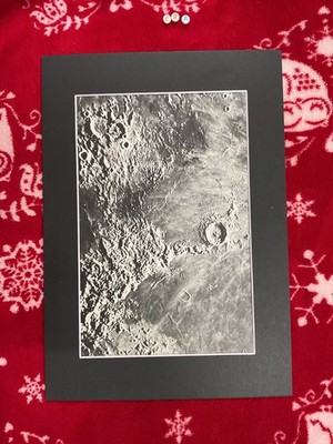 the moon From lick observatory , RARE 1938 VINTAGE IMAGE printed 1967