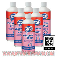 6x Window Clean, Windolene Original alternative Polishing Cream 500ml Smear free