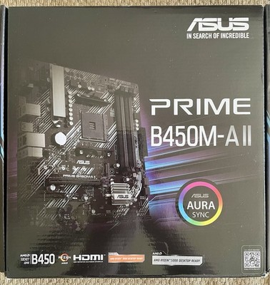 ASUS Prime B450M-A II + AMD Ryzen 3 CPU + IO Shield + user manual & original box