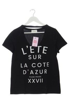 VICOLO V-Ausschnitt-Shirt Damen Shirt Gr. DE 36 schwarz-weiß Casual-Look