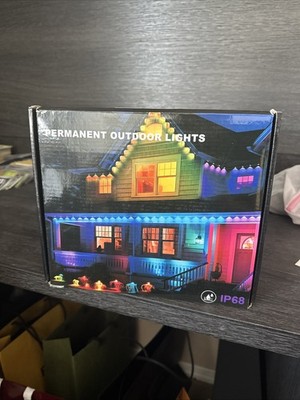 50FT Permanent Outdoor Lights for House, 24V RGB+IC Smart Outside Lights / IP68