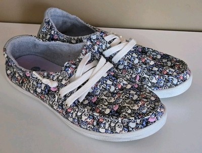 Women s Skechers Bobs B Cute Memory Foam Cat Shoes Size 6.5 Gray Multi