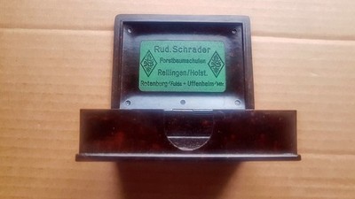 G951-I- Old HELIT Bakelite box personalized RUDOLF SCHRADER interwars