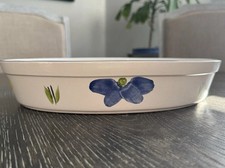 Maxam Italian Daisy Collection 12” Oval Baker Hand Painted Made In Portugal