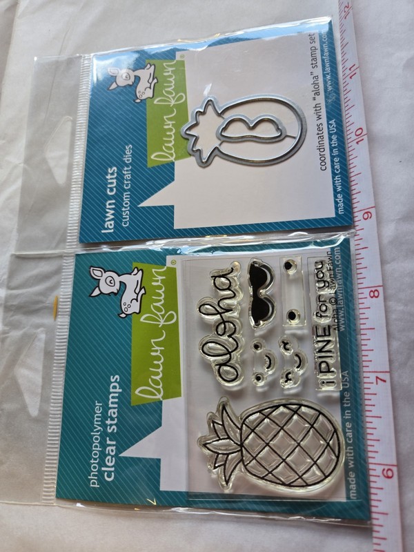 Lawn Fawn Cling Stamp And Die Aloha Pineapple
