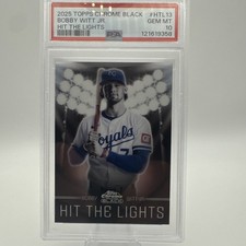 2025 Topps Chrome Black Bobby Witt Jr Hit The Lights Case Hit SSP PSA 10  POP 8 