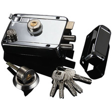 Stainless Steel Exterior Security Door Lock Modern Left or Right Hand Design