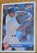 Donruss 1992 Rated Rookie Billy Ashley #56 Los Angeles Dodgers