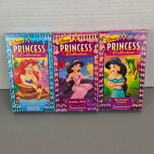 Disney Princess Collection VHS Lot - Ariel's Songs & Jasmine's Enchanted Tales