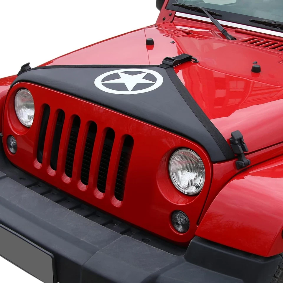 Защита торца переднего капота бюстгальтера для Jeep Wrangler JK JKU 2007-2018 Black Star - Изображение 4 из 4