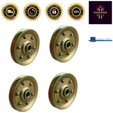 4 Pack Heavy Duty Garage Door Pulleys - 3", 200LB Rating, Metal Construction