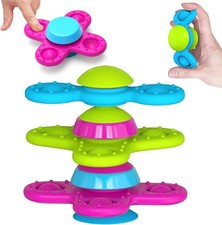 Suction Cup Spinner Toys for 1 Year Old Boy Girl 3PCS Spinning for...