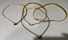 Vintage Gold Elastic Stretch Rhinestone Belt With Buckles Lot