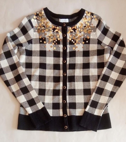 Women Charter Club Sweater Black Cotton 34