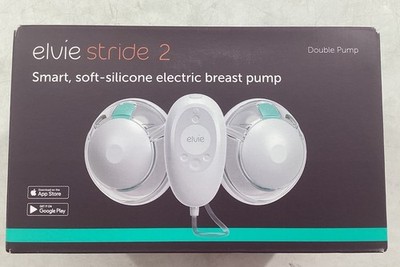 Elvie Stride 2 Double Electric Breast Pump with Double Pumping Kit, White