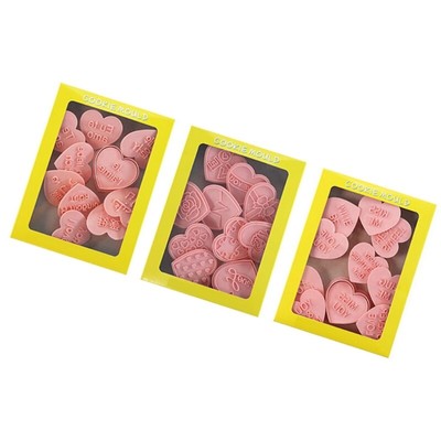 30pcs Heart Shaped Biscuit Cutters Biscuit Fondant Embosser Stamp for Party