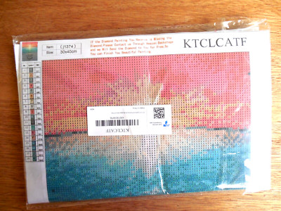 NEW KTCLCATF 5D Diamond Painting by Number Kit "Sunset Love" Beach sz ...