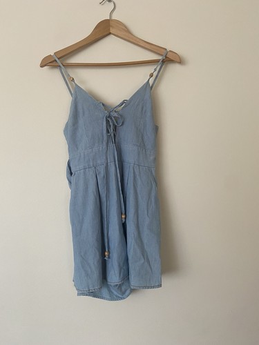 Bec Bridge Size 6 Talisman Denim Playsuit Romper Jumpsuit - Picture 3 of 6