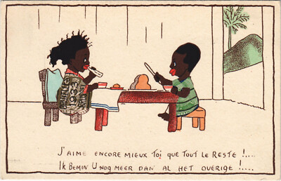 PC CARICATURE, HUMOR, J'AIME ENCORE MIEUX TOI, Vintage Postcard (b44178)
