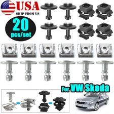 For VW Engine Underbody Under Tray Shield Panel Splash Guard Retainer Kit Clips