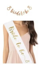 New Bride to Be Sash and Banner Bundle Bachelorette Bridal Shower Party Wedding