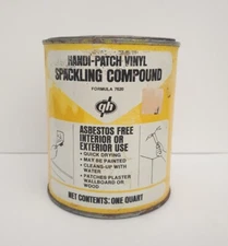 Handi-Patch Vinyl Spackling Compoun Formula 7620 ONE QUART VINTAGE OLD STOCK QH