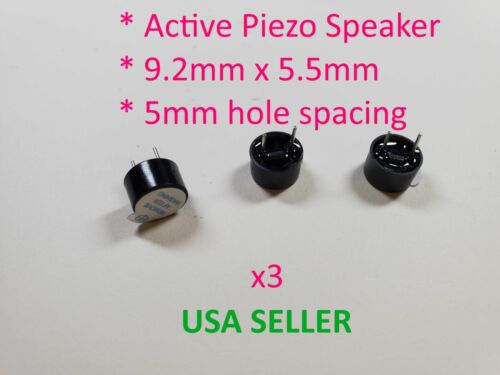 Lot de (3) 5v alarme buzzer piézoélectrique active - vendeur américain - Photo 1 sur 3