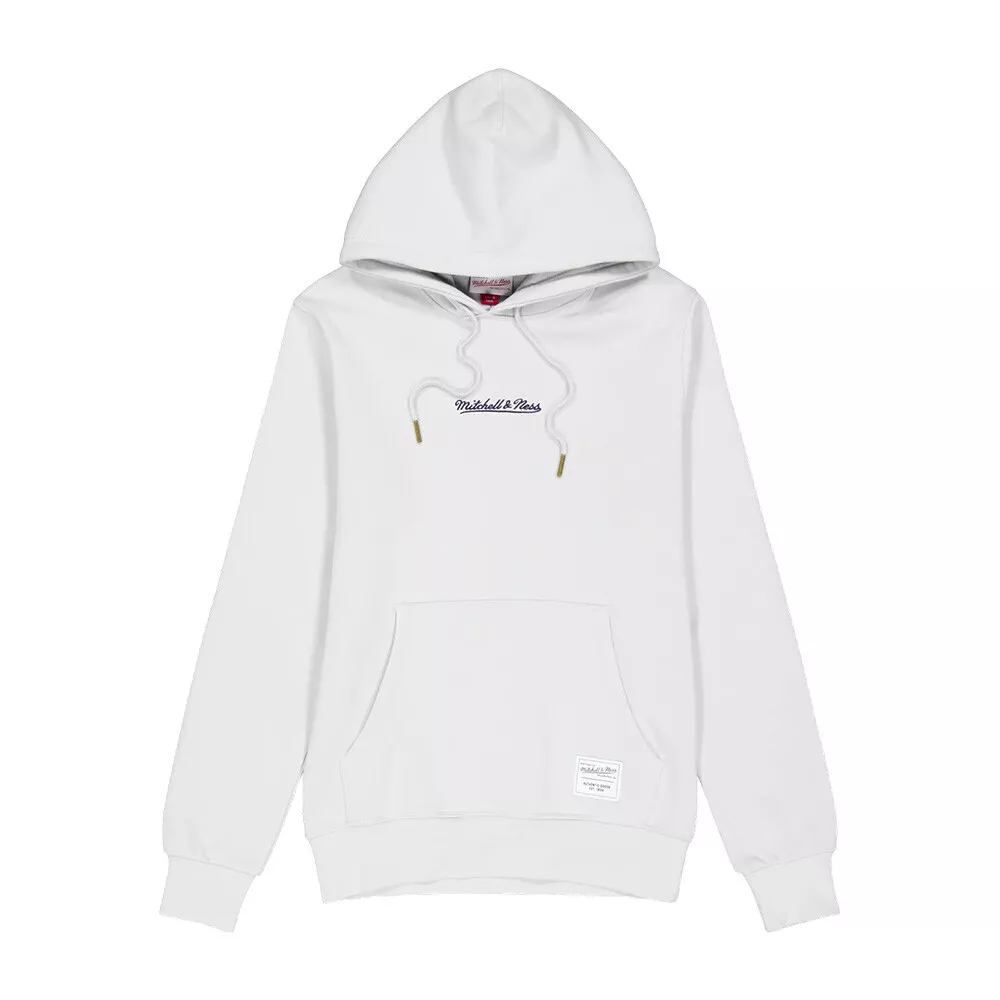 Mitchell Ness Branded Essential Hoodie Men light grey eBay