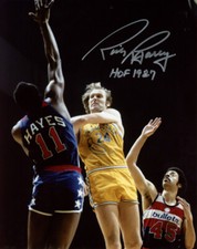 RICK BARRY SIGNED 8x10 PHOTO + HOF 1987 GOLDEN STATE WARRIORS LEGEND BECKETT BAS