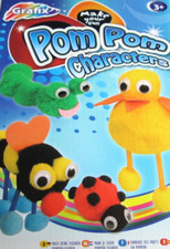 2 Kids Kits - Make Your Own Wooden Peg Dolls & Make Your Own Pom Pom Characters