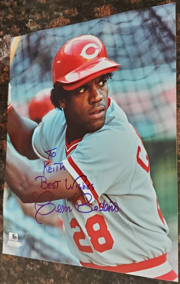 César Cedeno Autógrafo 8x10 Fotografía MLB Cincinnati Reds Houston Astros Foto 3 de 4