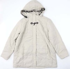 Womens Beige Jacket Size L Zip