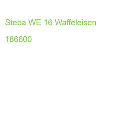 Steba WE 16 Waffeleisen 186600 (4011833303202)