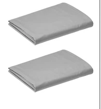 Waterproof Patio Table Covers 74 x 47 x 27.5 Inches, Grey, 2 Pk Commercial