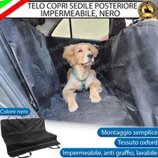 TELO COPRI SEDIOLINI POSTERIORE PER ABARTH GRANDE PUNTO CANE IMPERMEABILE NERO