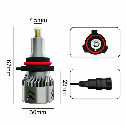 360° Side H8 H9 H11 H1 H7 9005 9006 LED Headlight Bulbs Hi/Lo Beam 30000Lm Light - Picture 17 of 17