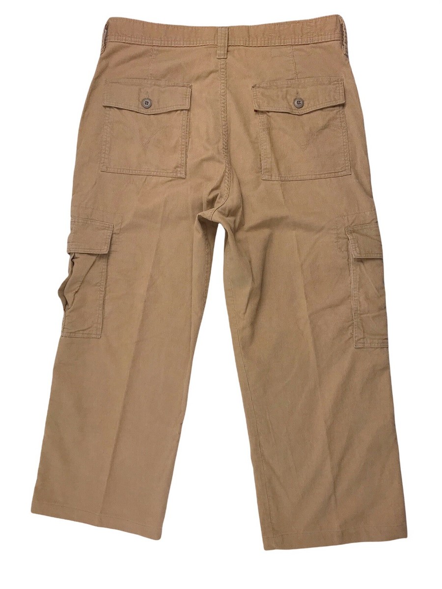 Levis Mens 36X32 Loose Straight Corduroy Cargo Pants Act