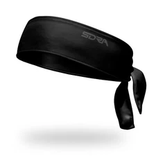 Suddora Black Tie Headband/Sweatband