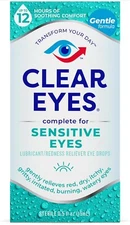 WOW! CLEAR EYES Complete Sensitive Eyes Gentle Formula & FAST FREE SHIP Exp 4/26