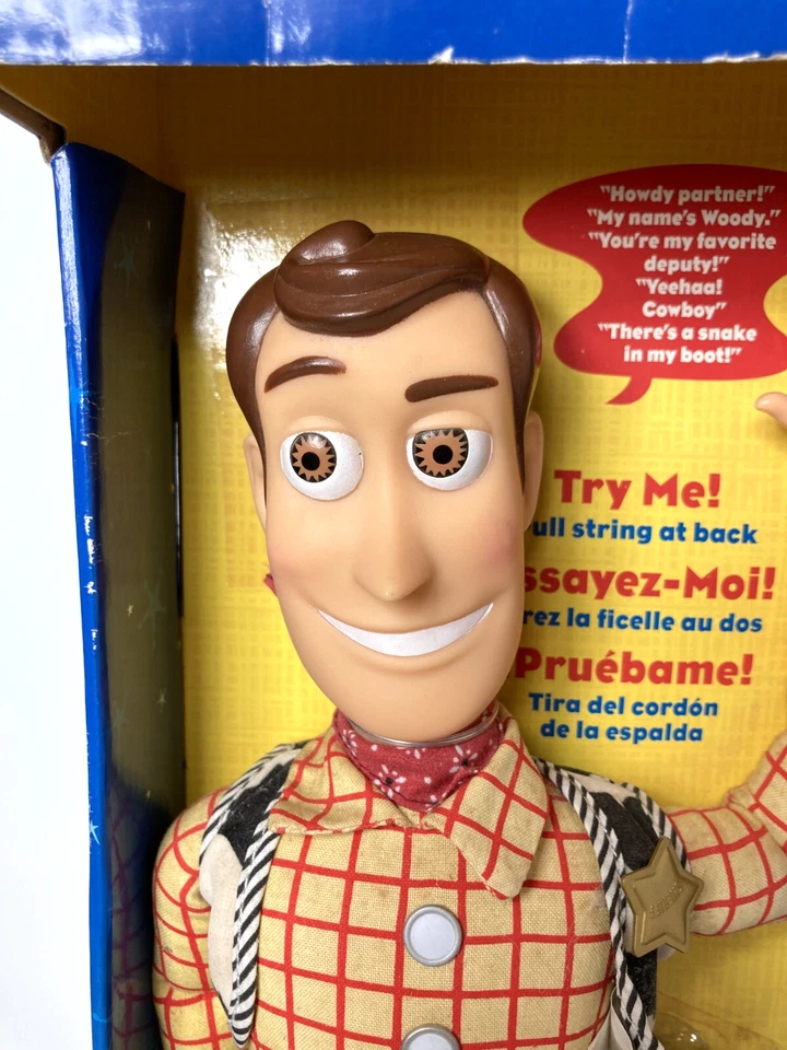 Boneco Toy Story 2 Pull-String Talking Woody 1995 Think Way #68027 Disney PIXAR - Imagem 2 de 4
