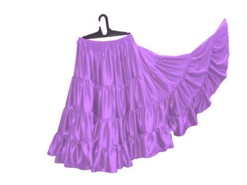 25 Yard 4 Tier skirt Women Belly Dance Color Casual Wear Spinning skirt S20 - Picture 26 of 46